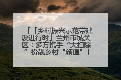 「乡村振兴示范带建设进行时」兰州市城关区：多方携手“大扫除”扮靓乡村“颜值”