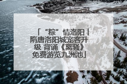 “粽”情洛阳丨隋唐洛阳城宠客升级 背诵《离骚》免费游览九洲池