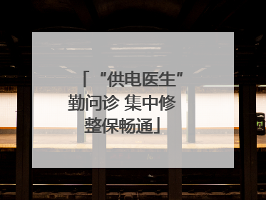 “供电医生”勤问诊 集中修整保畅通