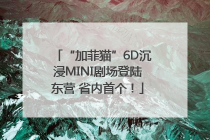 “加菲猫”6D沉浸MINI剧场登陆东营 省内首个！