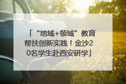 “地域+领域”教育帮扶创新实践！金沙20名学生赴西安研学