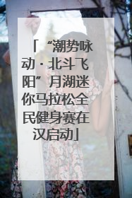 “潮势咏动・北斗飞阳”月湖迷你马拉松全民健身赛在汉启动