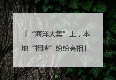 “海洋大集”上，本地“招牌”纷纷亮相