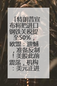 特朗普宣布将把进口钢铁关税提至50%，欧盟：遗憾，准备反制！美股此前震荡，机构：美元正进入熊市