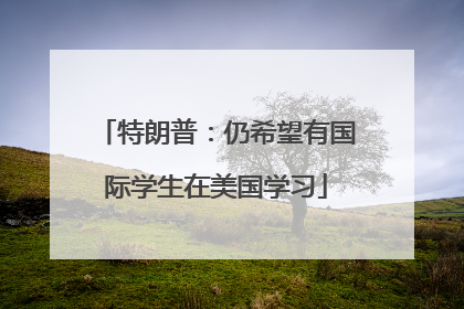 特朗普：仍希望有国际学生在美国学习