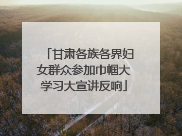 甘肃各族各界妇女群众参加巾帼大学习大宣讲反响