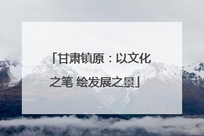 甘肃镇原：以文化之笔 绘发展之景
