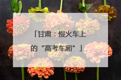 甘肃：慢火车上的“高考车厢”