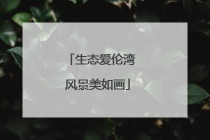 生态爱伦湾 风景美如画