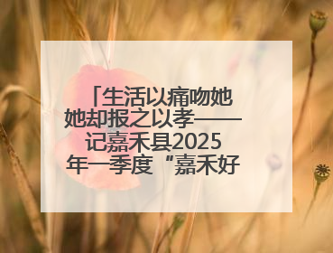生活以痛吻她 她却报之以孝——记嘉禾县2025年一季度“嘉禾好人”罗何周