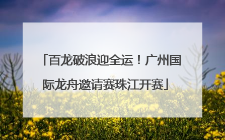 百龙破浪迎全运！广州国际龙舟邀请赛珠江开赛