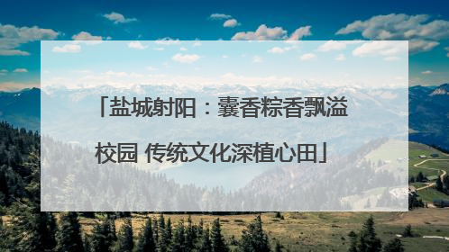 盐城射阳：囊香粽香飘溢校园 传统文化深植心田