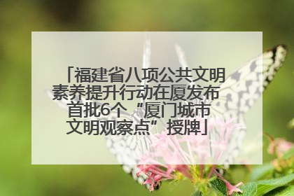 福建省八项公共文明素养提升行动在厦发布 首批6个“厦门城市文明观察点”授牌