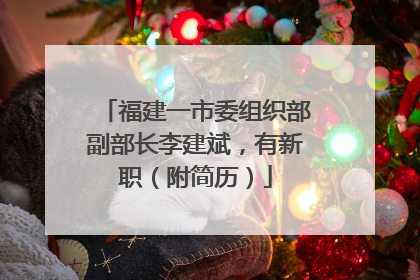 福建一市委组织部副部长李建斌，有新职（附简历）