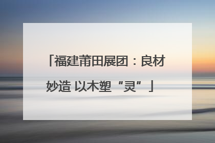 福建莆田展团：良材妙造 以木塑“灵”