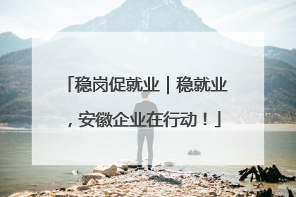 稳岗促就业｜稳就业，安徽企业在行动！