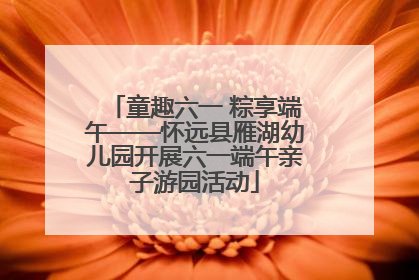 童趣六一 粽享端午——怀远县雁湖幼儿园开展六一端午亲子游园活动