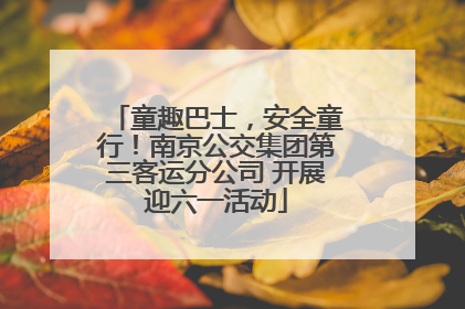童趣巴士，安全童行！南京公交集团第三客运分公司 开展迎六一活动