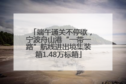 端午通关不停歇，宁波舟山港“一带一路”航线进出境集装箱1.48万标箱