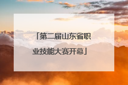 第二届山东省职业技能大赛开幕
