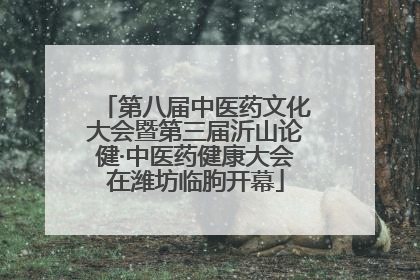 第八届中医药文化大会暨第三届沂山论健·中医药健康大会在潍坊临朐开幕