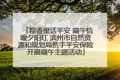 粽香里话平安 端午情暖夕阳红 滨州市自然资源和规划局携手平安保险开展端午主题活动