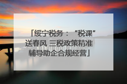 绥宁税务：“税课”送春风 三税政策精准辅导助企合规经营
