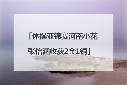 体操亚锦赛河南小花张怡涵收获2金1铜
