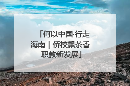 何以中国·行走海南｜侨校飘茶香 职教新发展