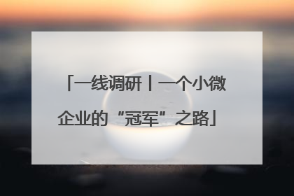 一线调研丨一个小微企业的“冠军”之路