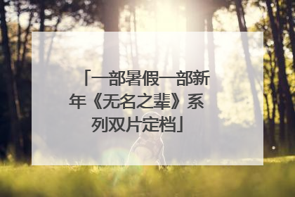 一部暑假一部新年《无名之辈》系列双片定档