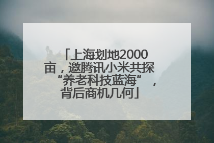 上海划地2000亩，邀腾讯小米共探“养老科技蓝海”，背后商机几何
