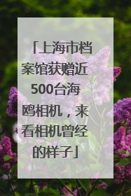 上海市档案馆获赠近500台海鸥相机，来看相机曾经的样子