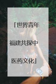 世界青年福建共探中医药文化
