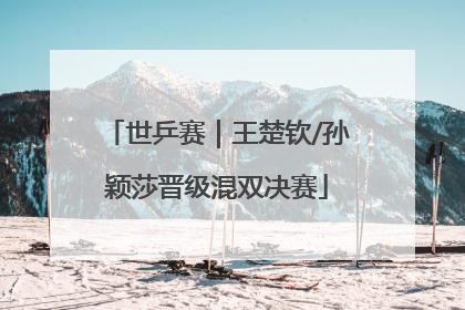 世乒赛｜王楚钦/孙颖莎晋级混双决赛