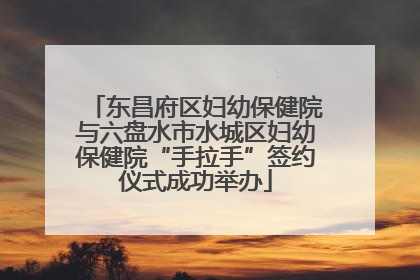 东昌府区妇幼保健院与六盘水市水城区妇幼保健院“手拉手”签约仪式成功举办