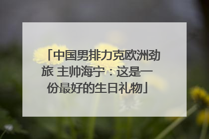 中国男排力克欧洲劲旅 主帅海宁：这是一份最好的生日礼物