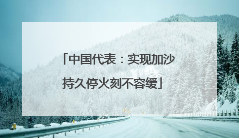 中国代表：实现加沙持久停火刻不容缓