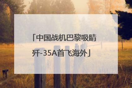 中国战机巴黎吸睛 歼-35A首飞海外