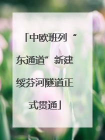 中欧班列“东通道”新建绥芬河隧道正式贯通