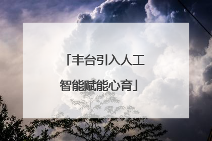 丰台引入人工智能赋能心育