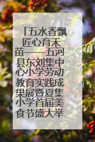 五水香飘 匠心育禾苗——五河县东刘集中心小学劳动教育实践成果展暨夏集小学首届美食节盛大举行