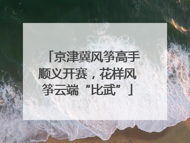 京津冀风筝高手顺义开赛，花样风筝云端“比武”