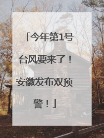 今年第1号台风要来了！安徽发布双预警！