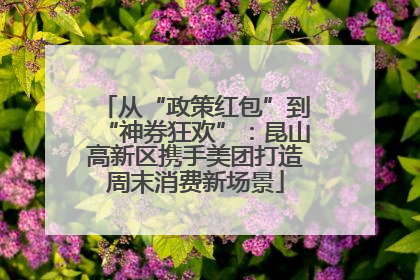 从“政策红包”到“神券狂欢”：昆山高新区携手美团打造周末消费新场景