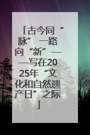 古今同“脉” 一路向“新”——写在2025年“文化和自然遗产日”之际