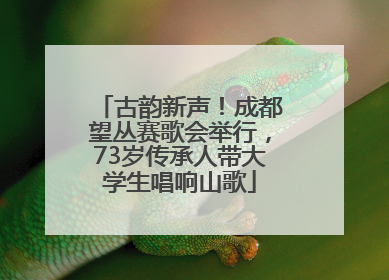 古韵新声！成都望丛赛歌会举行，73岁传承人带大学生唱响山歌