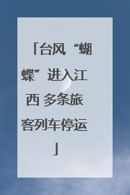 台风“蝴蝶”进入江西 多条旅客列车停运