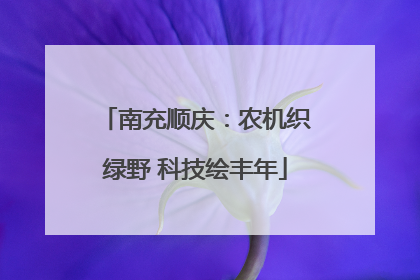 南充顺庆：农机织绿野 科技绘丰年