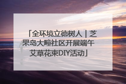 全环境立德树人｜芝罘岛大疃社区开展端午艾草花束DIY活动